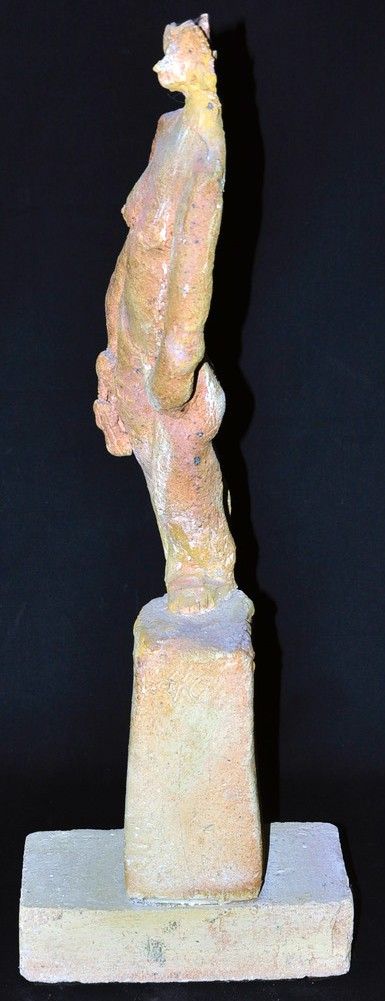 Sculpture en terre cuite signée Michel Wohlfahrt, circa 1980