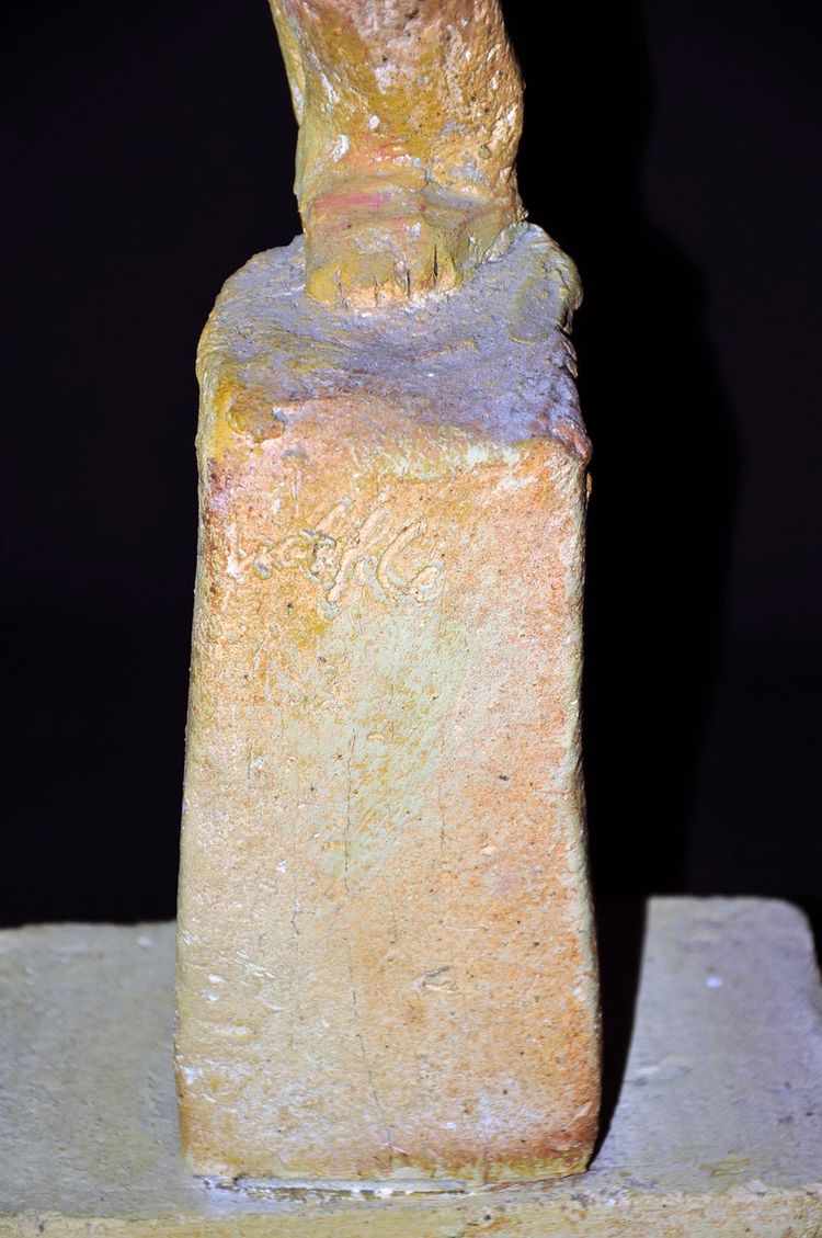 Sculpture en terre cuite signée Michel Wohlfahrt, circa 1980