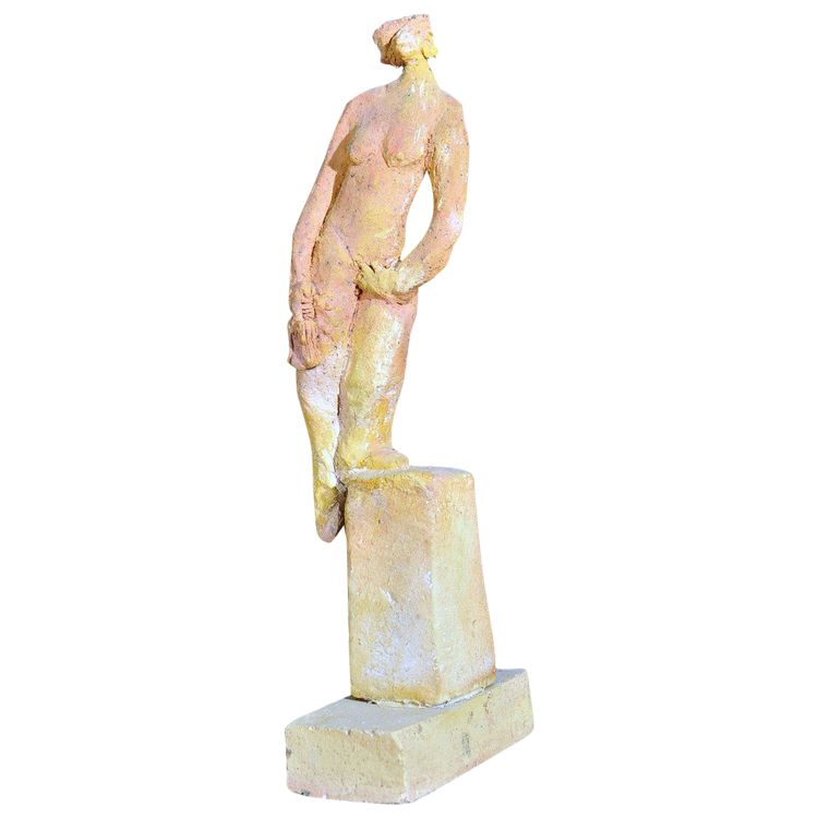 Sculpture en terre cuite signée Michel Wohlfahrt, circa 1980