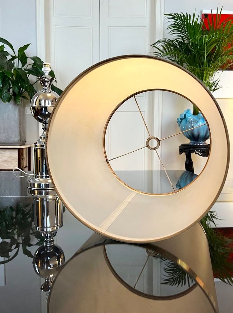 Lampe De Salon En Métal Chromé - Space Age - Luminaire Vintage