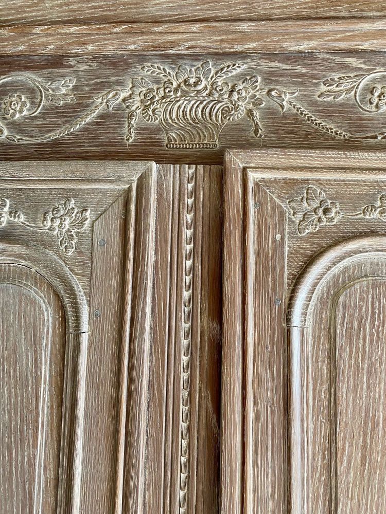 19th century ceruse oak armoire