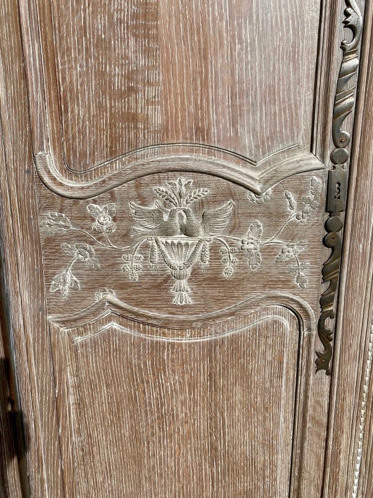 19th century ceruse oak armoire