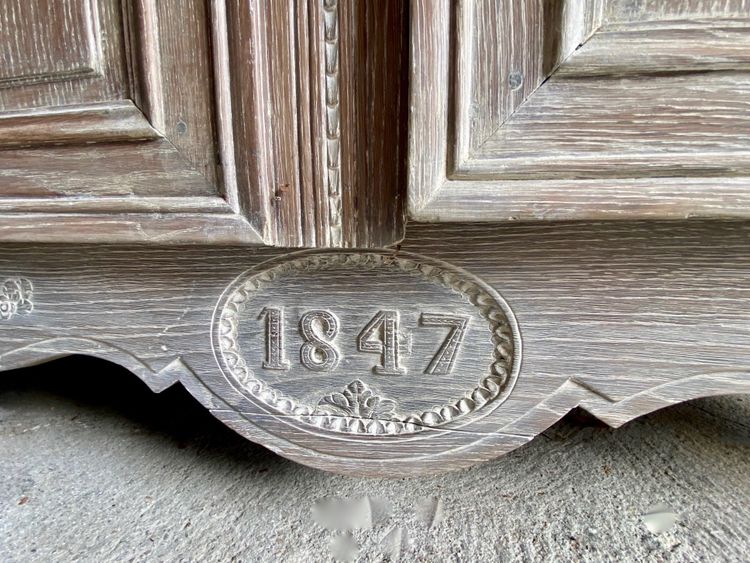 19th century ceruse oak armoire