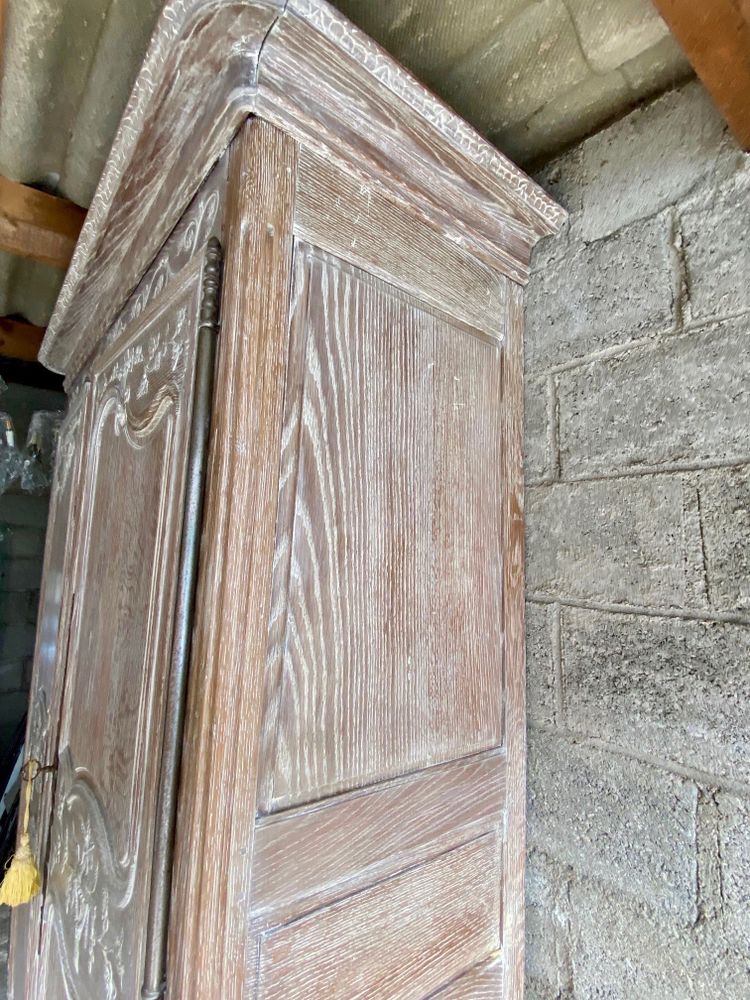 19th century ceruse oak armoire
