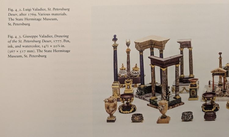 Grand Tour, vers 1830 - élément de surtout - fragment de temple dorique - marbre et bronze