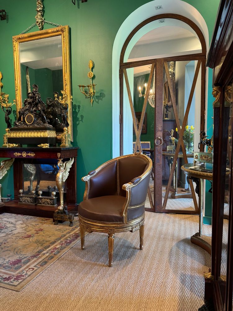Sulpice BRIZARD, exceptional Louis XVI period stamped swivel armchair