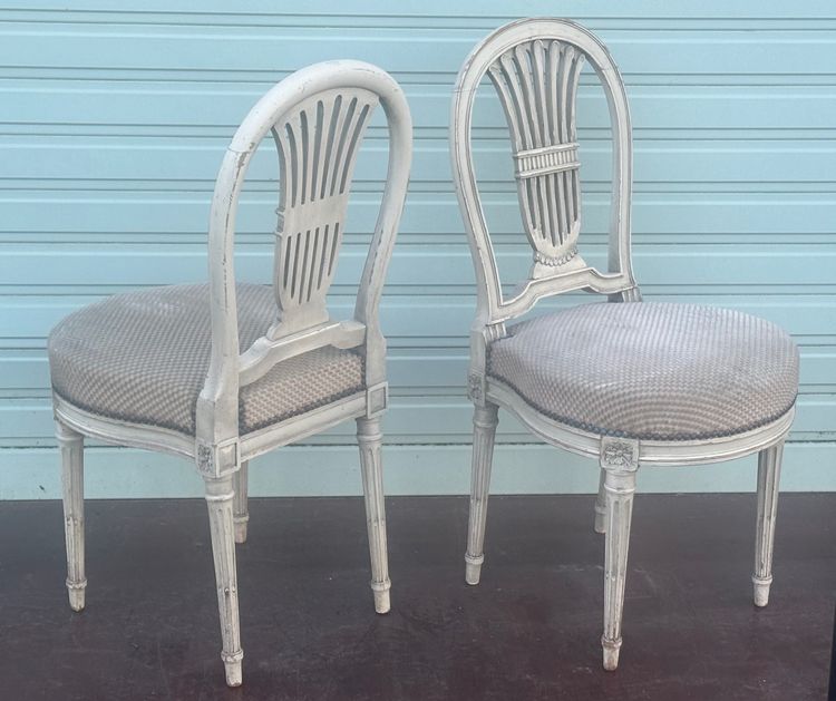 Pair of stacking chairs