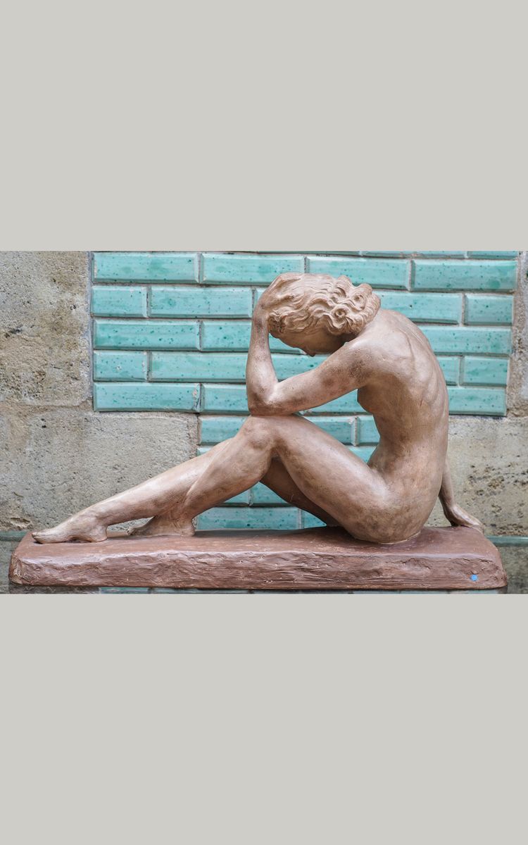 Ugo CIPRIANI (1887-1960), Seated female nude, terracotta