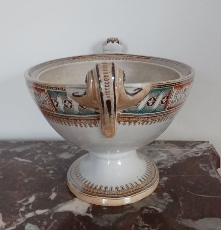 Gildea & Walker - large fine earthenware basin - greek revival