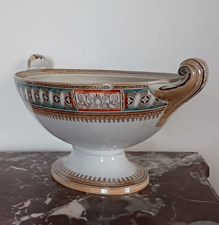 Gildea & Walker - large fine earthenware basin - greek revival