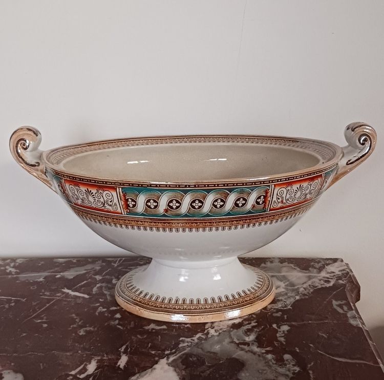 Gildea & Walker - large fine earthenware basin - greek revival