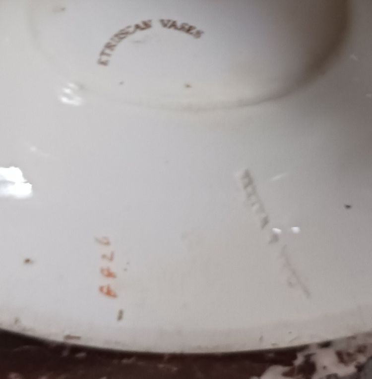 Gildea & Walker - large fine earthenware basin - greek revival