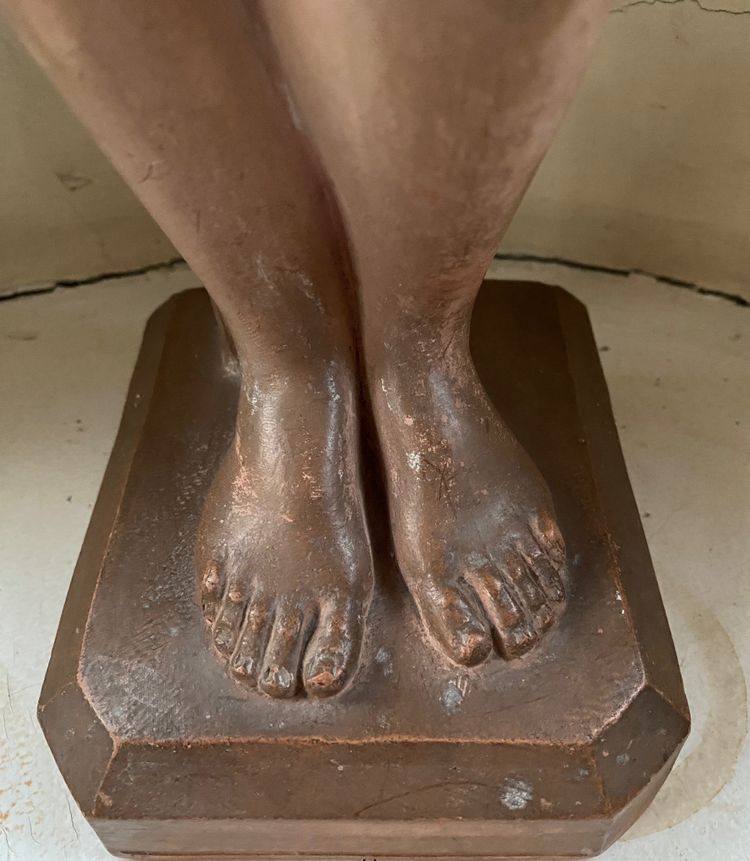 Sculpture en terre cuite Art Déco. Nu féminin. Réal Pedretti. 1934.