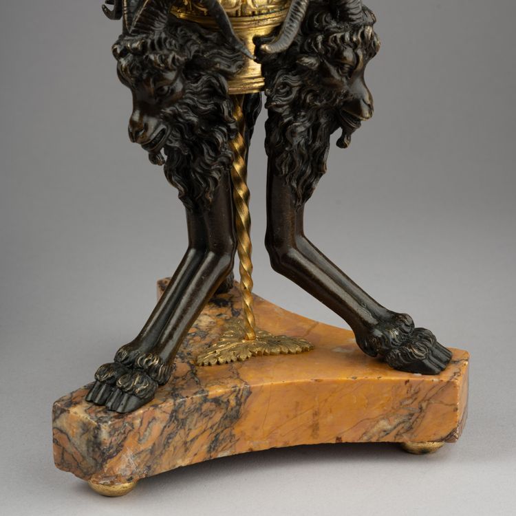 Pair of Empire Period Tripod Candlesticks, 19th Century