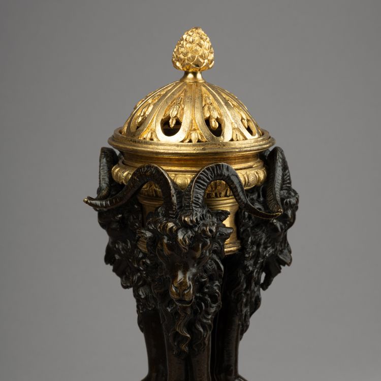 Pair of Empire Period Tripod Candlesticks, 19th Century