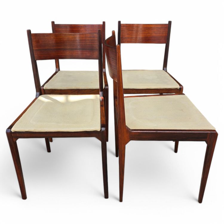 Sergio Mazza 4 vintage chairs 50s rosewood Italian design