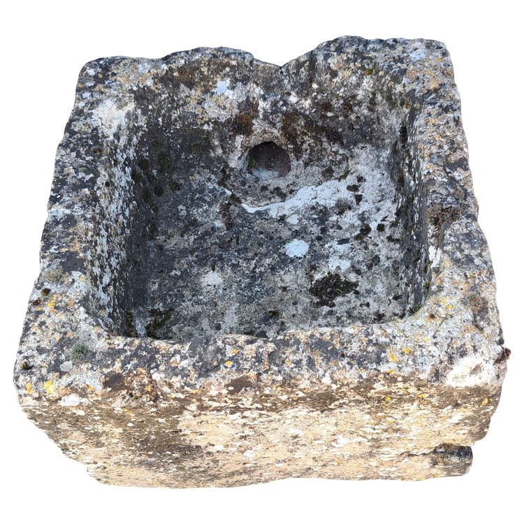 Small square hardstone trough 19th century