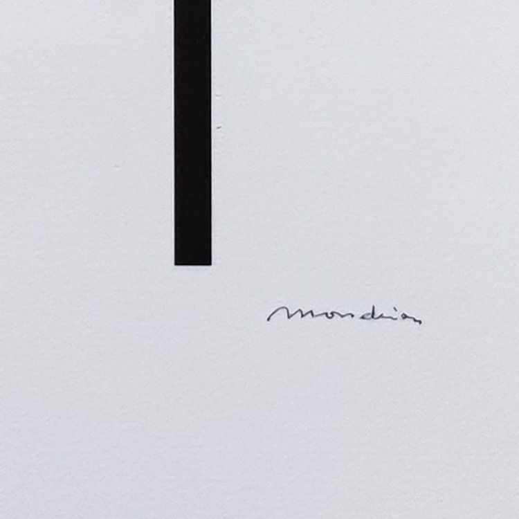 1970s Gorgeous After Piet Mondrian "Opposition of Lines" Limited Edition Lithograph