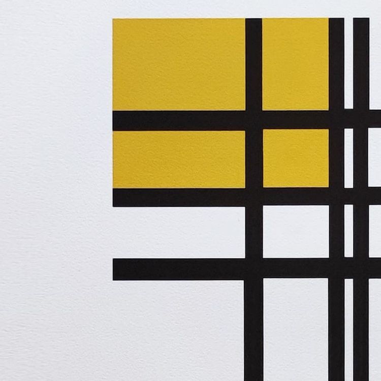 1970s Gorgeous After Piet Mondrian "Opposition of Lines" Limited Edition Lithograph