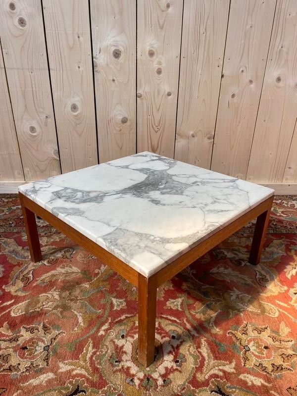 Scandinavian coffee table with marble