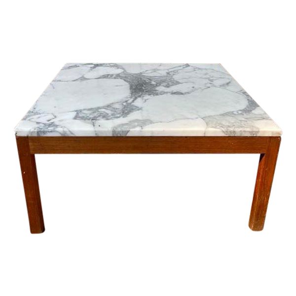 Scandinavian coffee table with marble