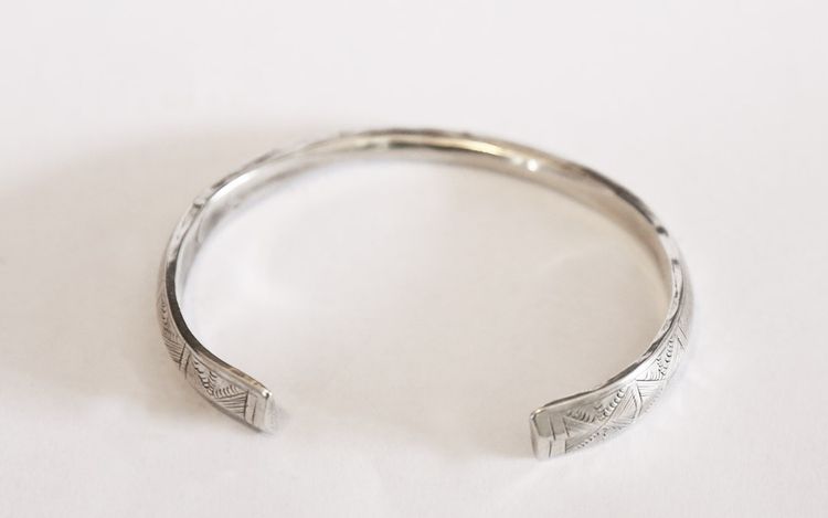 Bracciale in argento massiccio, Birmania