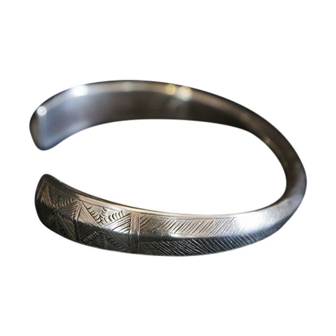 Bracciale in argento massiccio, Birmania
