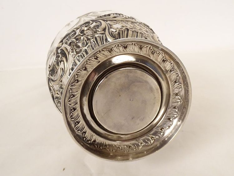 Aiguière Louis XV Cristal Massive argento Minerve H. Lapeyre Art Nouveau XIX secolo
