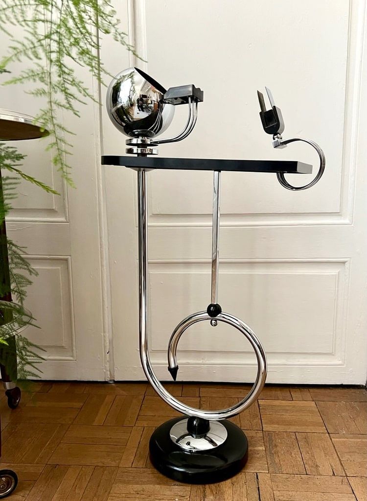 Cendrier Sur Pied Art Déco Moderniste - Demeyere 1930 - 1940