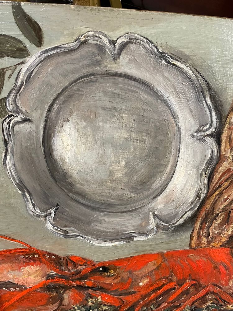 Nature Morte Au Homard - Huile Sur Toile Début XXème