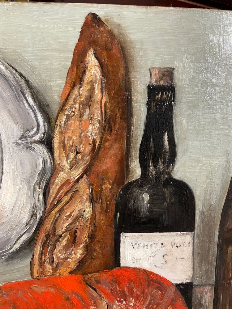 Nature Morte Au Homard - Huile Sur Toile Début XXème