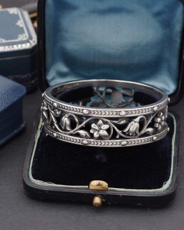 Bracciale Froment-Meurice, bracciale in argento e oro 18 carati, bracciale del XIX secolo, firmato Froment-Meurice