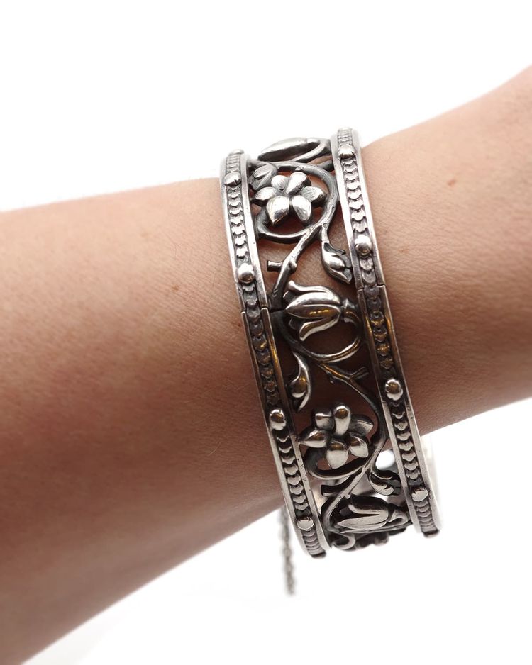 Bracciale Froment-Meurice, bracciale in argento e oro 18 carati, bracciale del XIX secolo, firmato Froment-Meurice