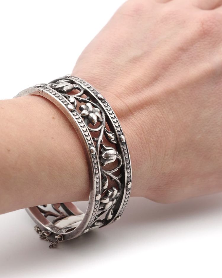 Bracciale Froment-Meurice, bracciale in argento e oro 18 carati, bracciale del XIX secolo, firmato Froment-Meurice