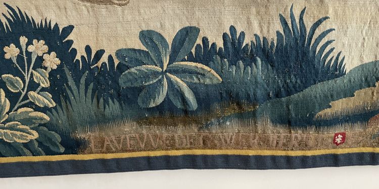18th Century Lille Tapestry In Wool And Silk After Teniers From The G. Wernier Workshop