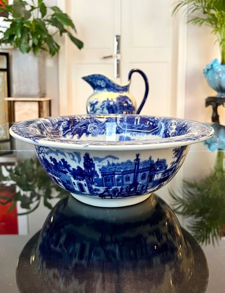 Vasque Et Broc De Toilette - Ensemble En Céramique Anglaise Ironstone