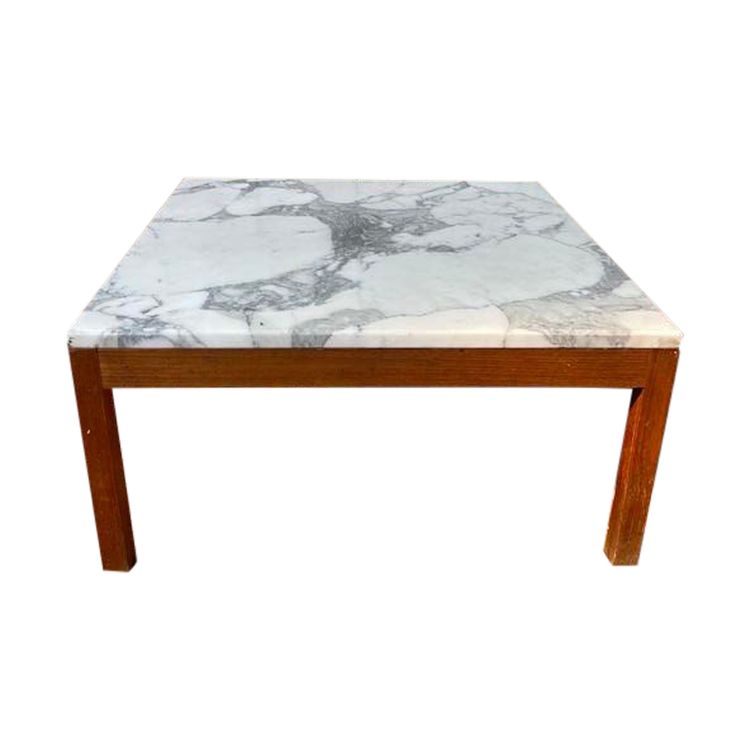 Table basse scandinave avec marbre 