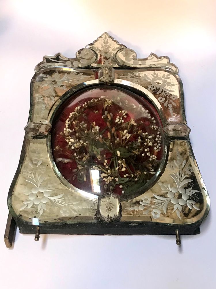 Globe de mariée en glace miroir de Venise époque Napoléon III  