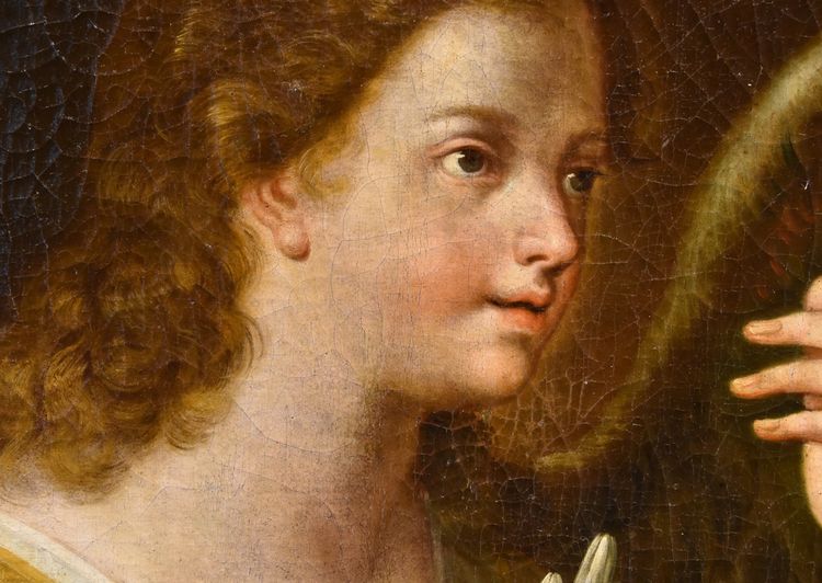 Der Verkündigungsengel, Carlo Maratta (Camerano, 1625 - Rom, 1713) Werkstatt