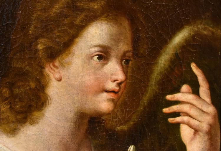 Der Verkündigungsengel, Carlo Maratta (Camerano, 1625 - Rom, 1713) Werkstatt