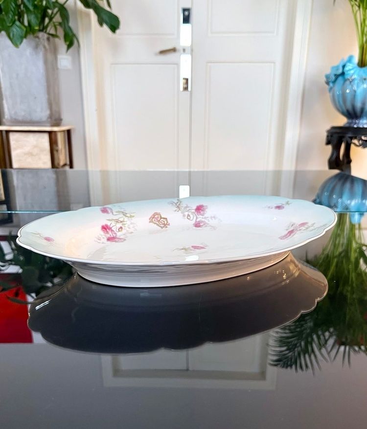 Porcelain Serving Dish - Initials TB