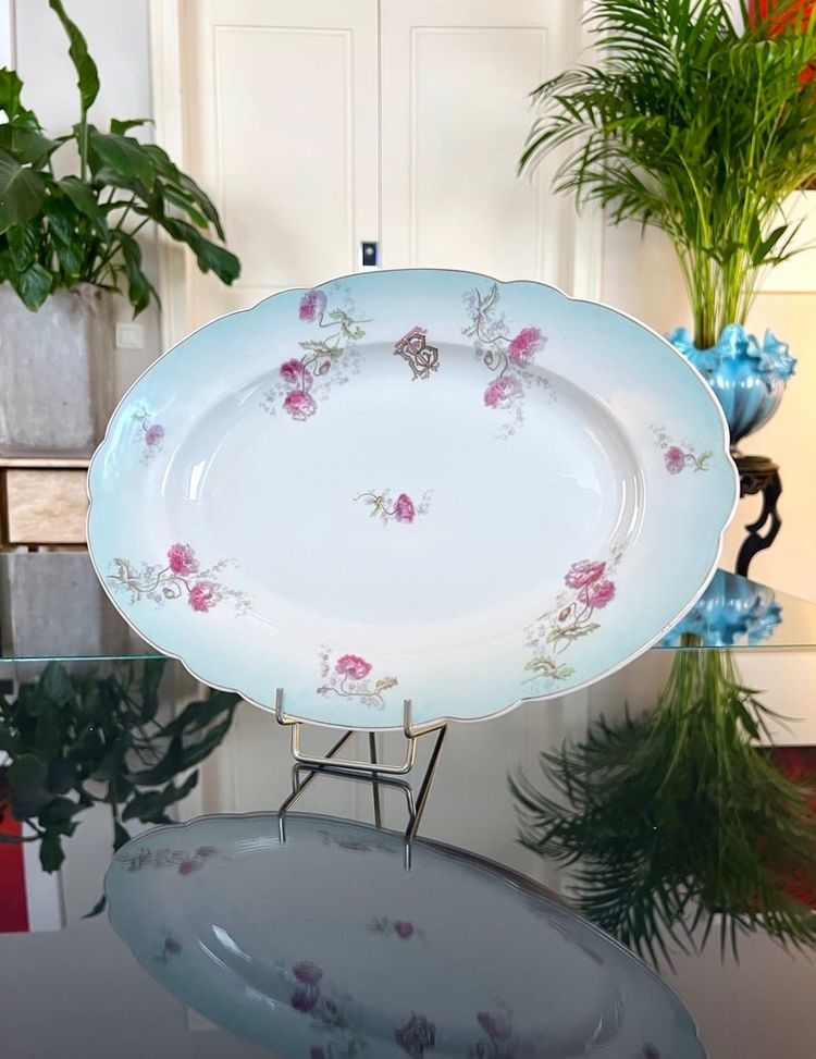 Porcelain Serving Dish - Initials TB