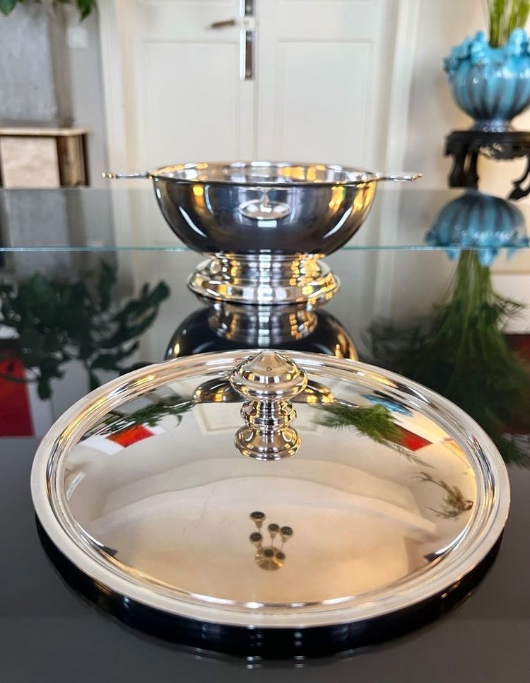 20th Century Art Deco Silver Plated Vegetable Dish