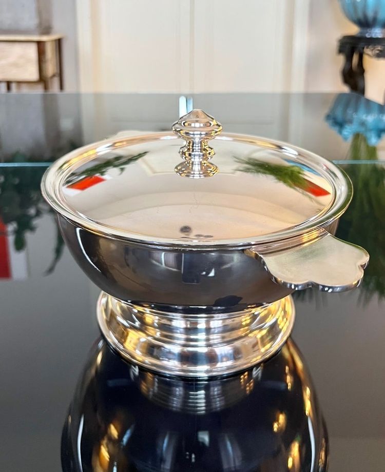 20th Century Art Deco Silver Plated Vegetable Dish