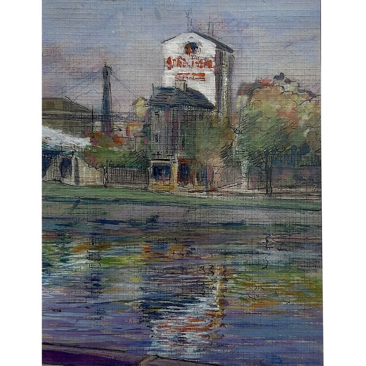 Asnières near the railway bridge.