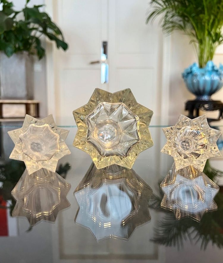 Salz- und Pfefferstreuer aus Glas - Art Deco - Salz und Pfeffer, Zucker