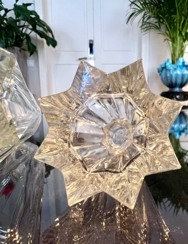 Salz- und Pfefferstreuer aus Glas - Art Deco - Salz und Pfeffer, Zucker