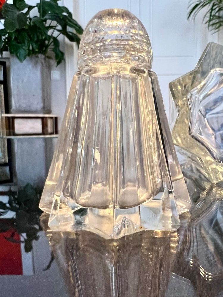 Salz- und Pfefferstreuer aus Glas - Art Deco - Salz und Pfeffer, Zucker
