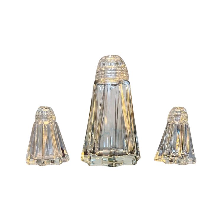 Salz- und Pfefferstreuer aus Glas - Art Deco - Salz und Pfeffer, Zucker