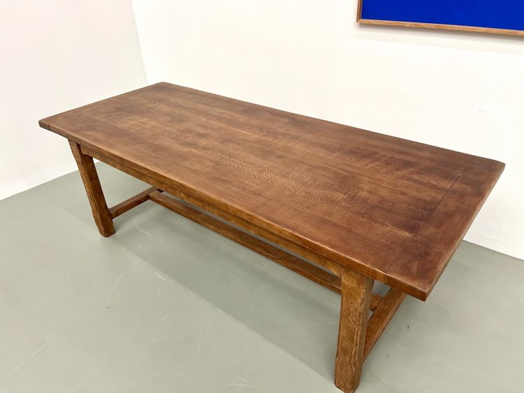 Large oak farm table with extensions